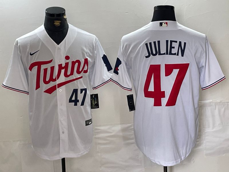 Men Minnesota Twins #47 Julien White 2024 Nike Game MLB Jersey style 3->cleveland indians->MLB Jersey